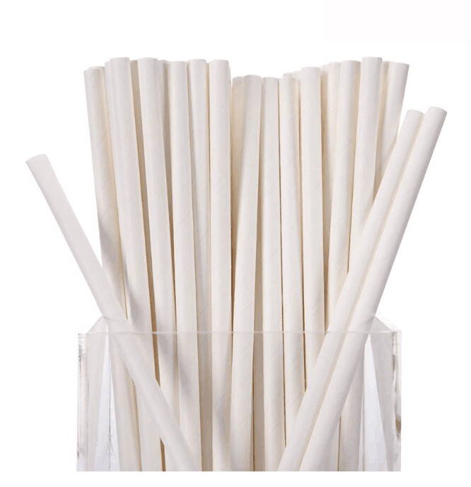 Straw paper White 197*6mm unwrapped. 40/250ea