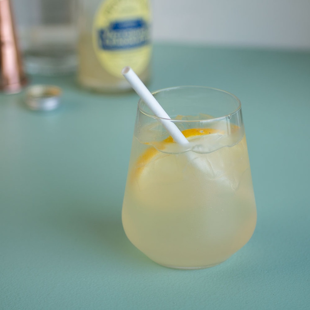 XStraw paper Cocktail 6" Unwr. White 8/700ct