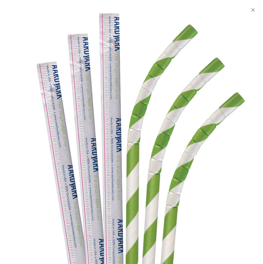 XJumbo Straw Flex 7.75'' strip Green 8/400 wrapped 3.2m