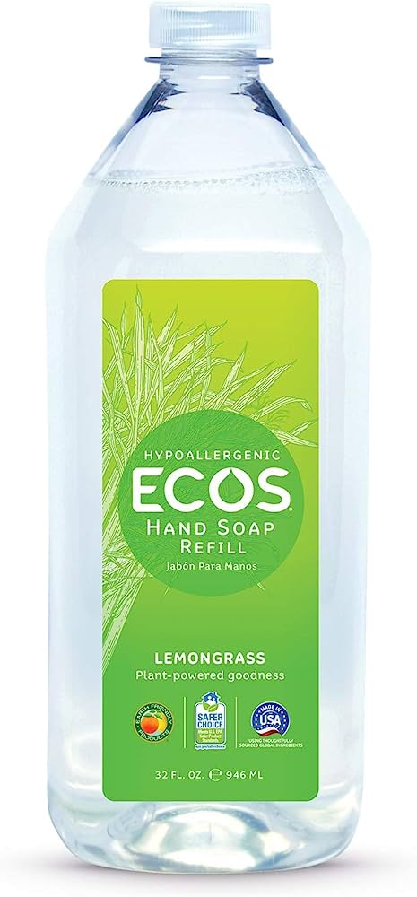 ECOS Hand soap Refill, lemongrass 6/32oz