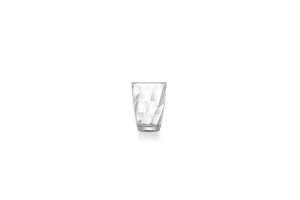 Acrylic drinking cup twist 360ml 8.5*11.5cm 24/cs