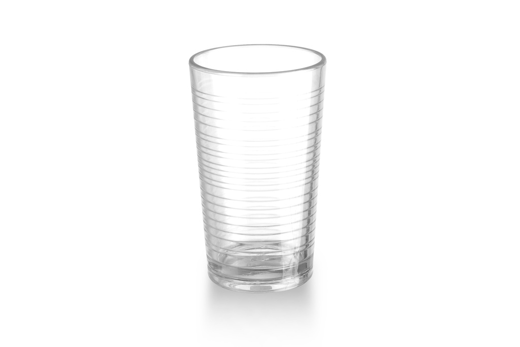 Acrylic drinking cup ripple M 340ml 7.6*13cm 36/cs