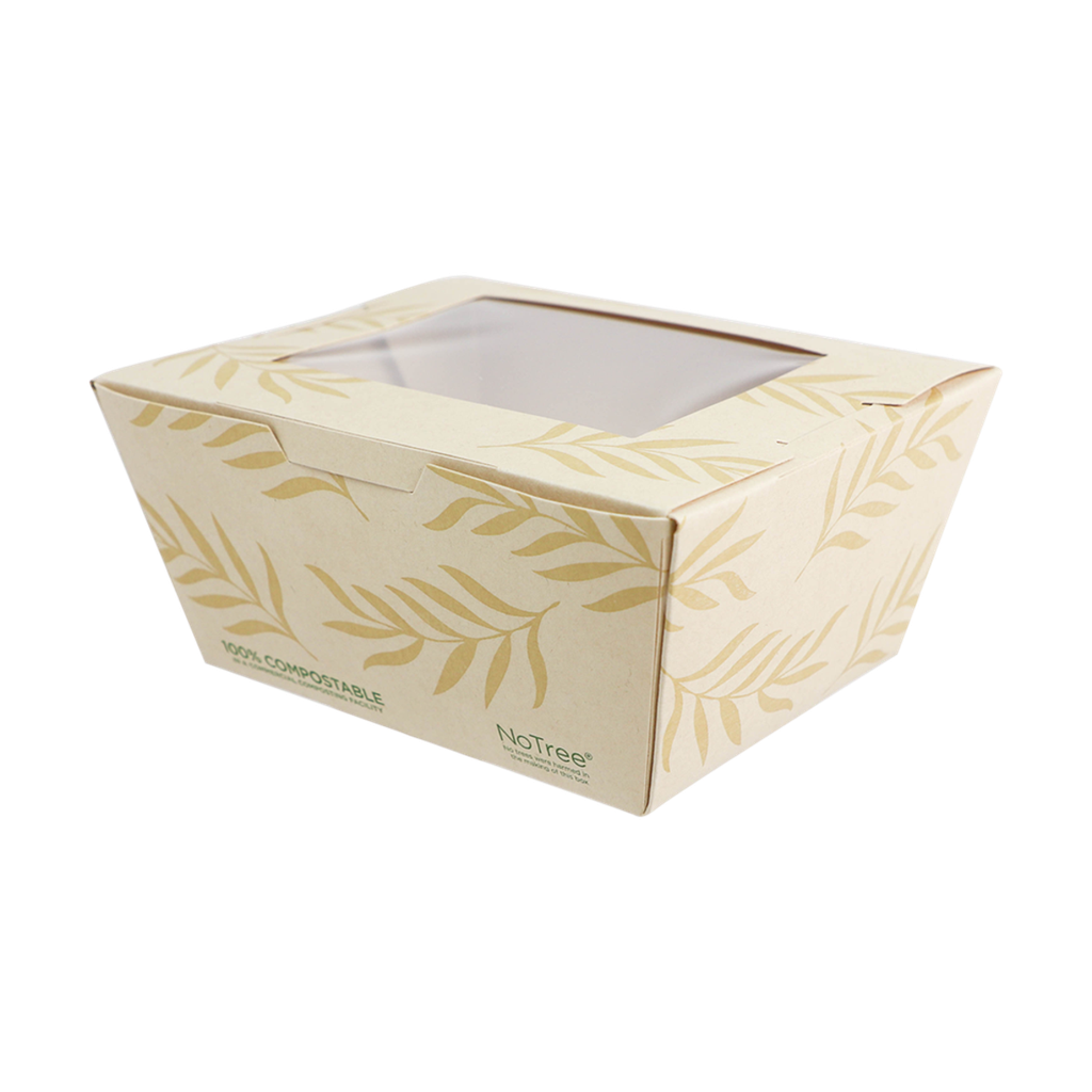 NoTree Paper No.1 Take-Out Container with 
PLA Window  4/50ct