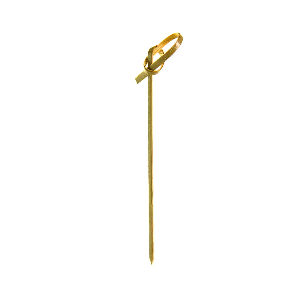 Bamboo Knot skewer 90mm Green 50/100ct