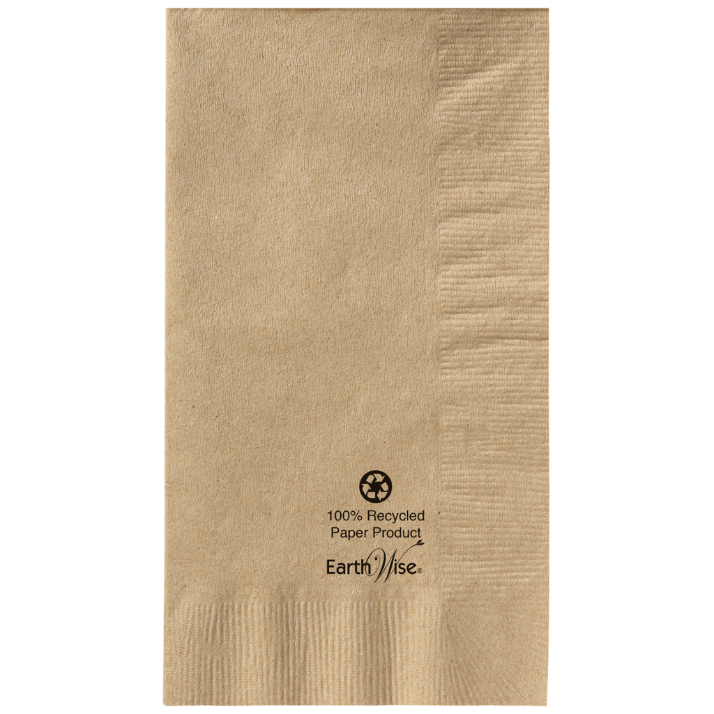 Dinner Napkins 7.5'' x 4.25'' 1/8 fold Earthwise Kraft 4/250ct