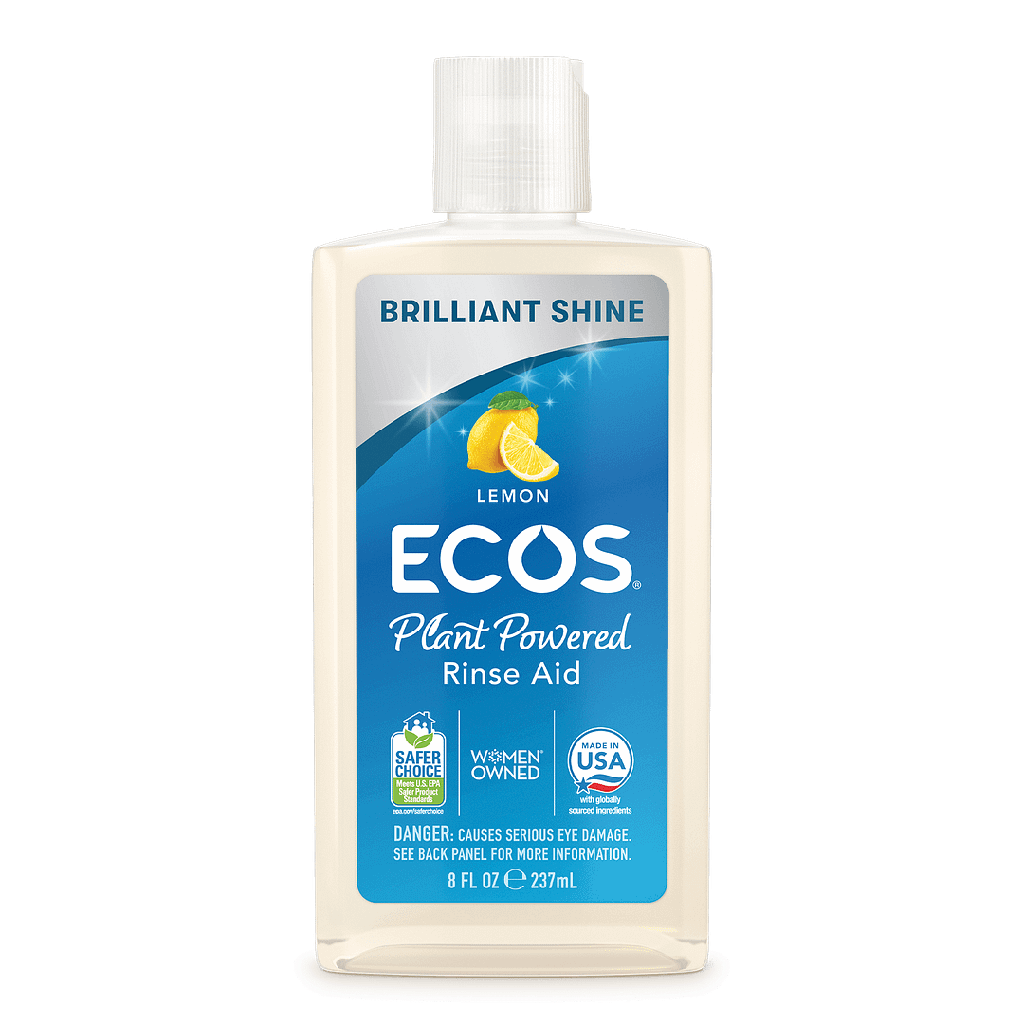 ECOS Auto dish rinse aid, lemon 12/8oz