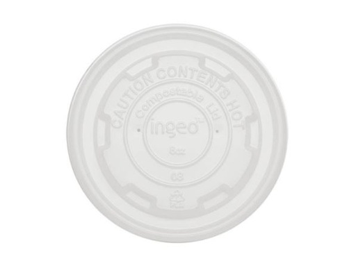 [BOL-CS-12] Paper Bowl Lid Clear 12-32oz  Eco CPLA 20/50ct