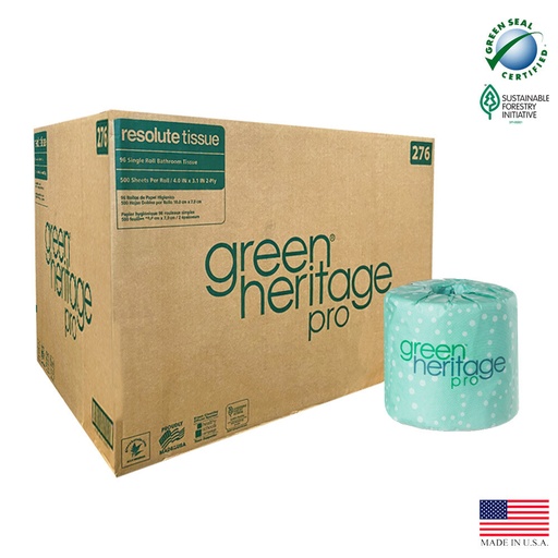 [R276] Green Heritage® Pro 2-ply, white Bathroom tissue 96/500 4''x3.1''