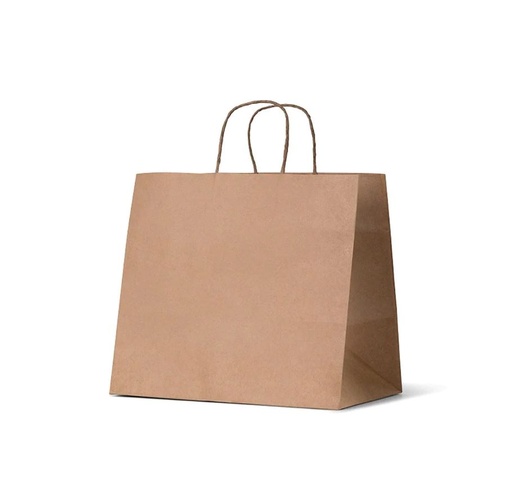 [SK1002] Takeout Food bag Kraft L size 28*15*28 8/25ct