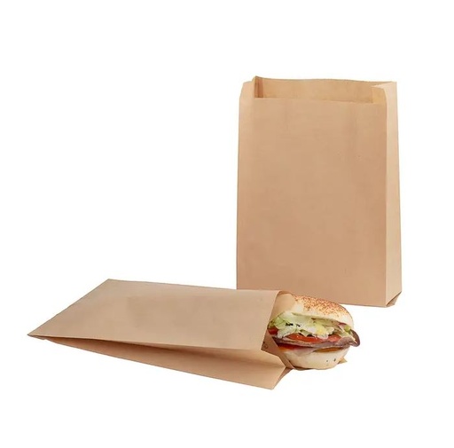 [TO-BAG-SNACK01] Kraft snack paper bag 12.5*7.5*22 30/100ct