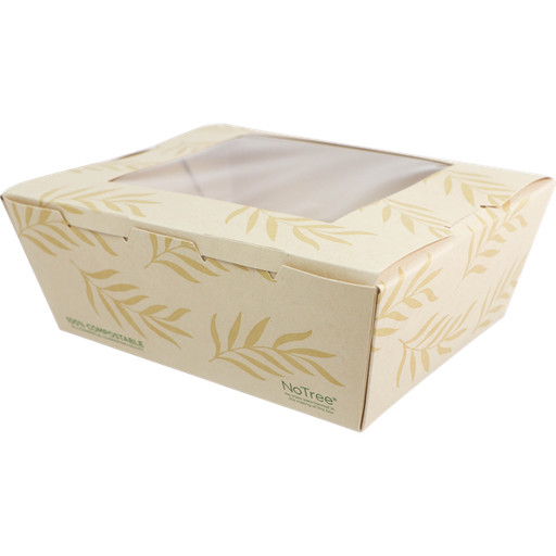 [TO-NT-8W] NoTree Paper No.8 Take-Out Container with
PLA Window  4/50ct