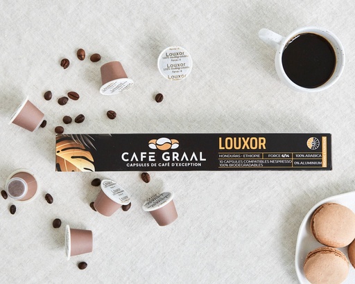 [Louxor] 100% biodegradable coffee capsule Louxor Espresso Forte 8/10ct