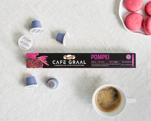 [Pompei] 100% biodegradable coffee capsule Pompei Ristretto 8/10ct