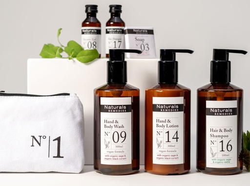 [NAR300CNHBW-6] Naturals Remedies Hand & Body Wash in bottle Cannes with pump 12/300ml 