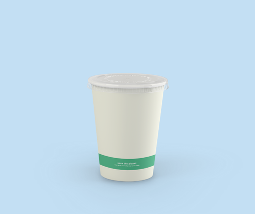 [CO-CUP-12OZ] TE PLA white bamboo cold cup 12oz 20/50ct